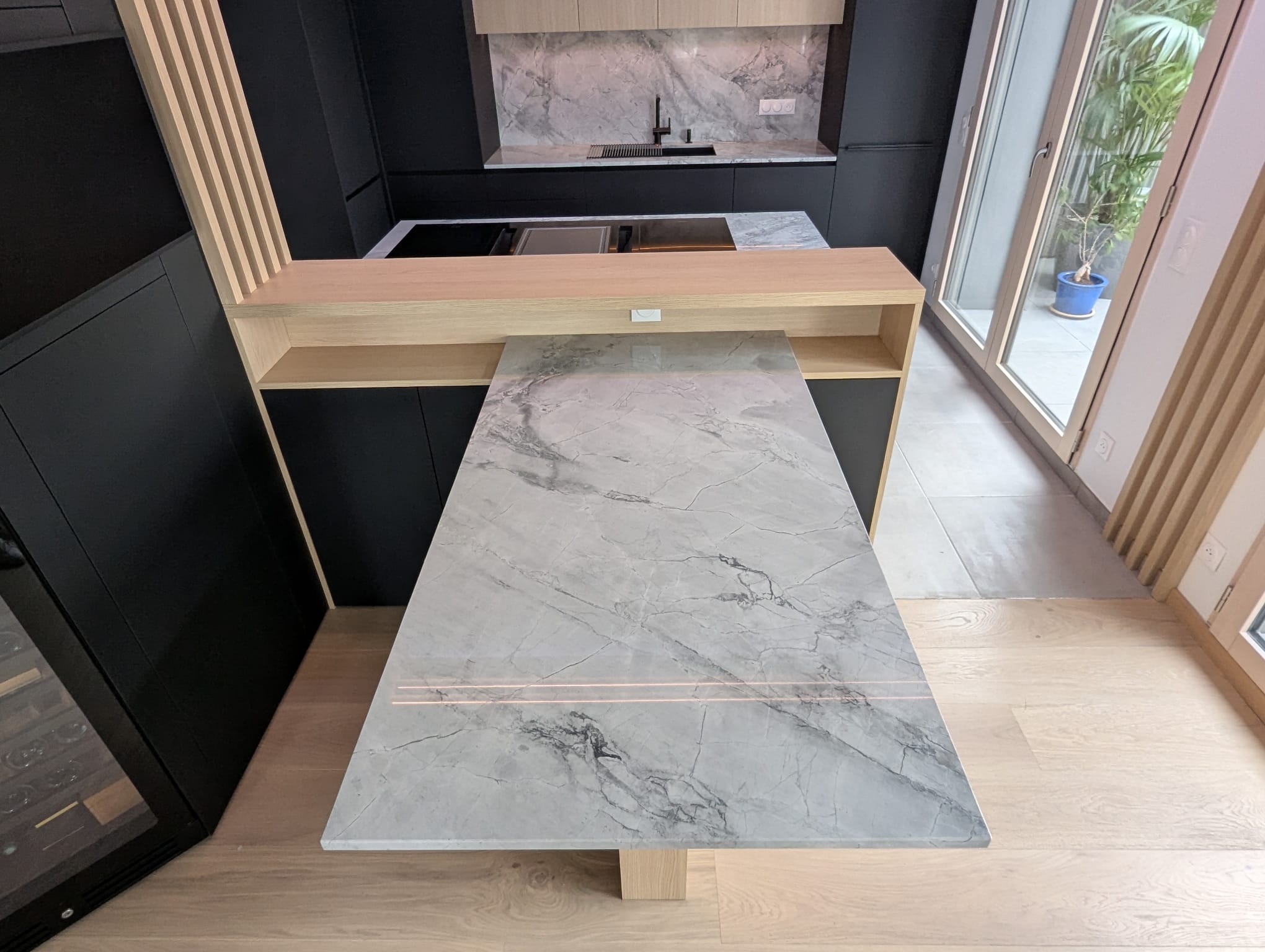 Cuisine en QUARTZITE SUPERWHITE